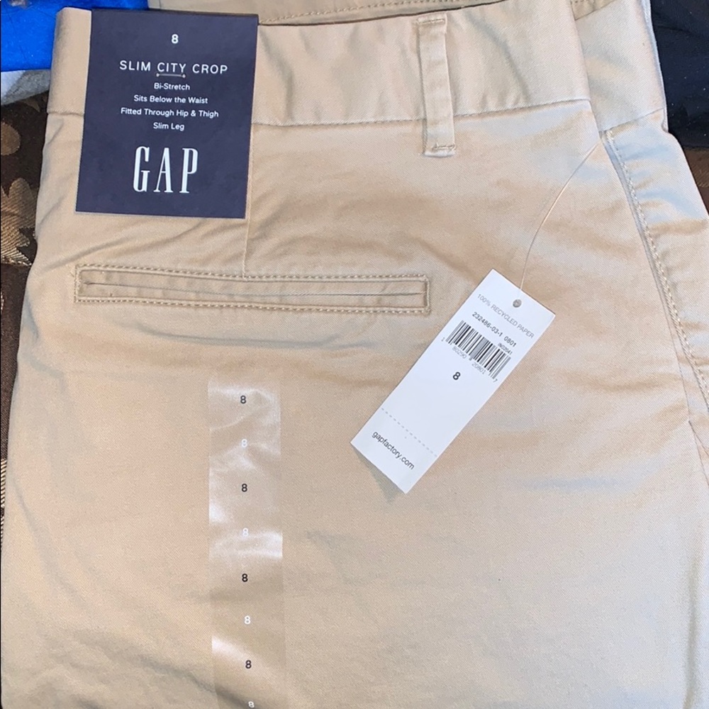 GAP BEIGE SLIM CITY BRAND NEW WITH TAGS PANTS!